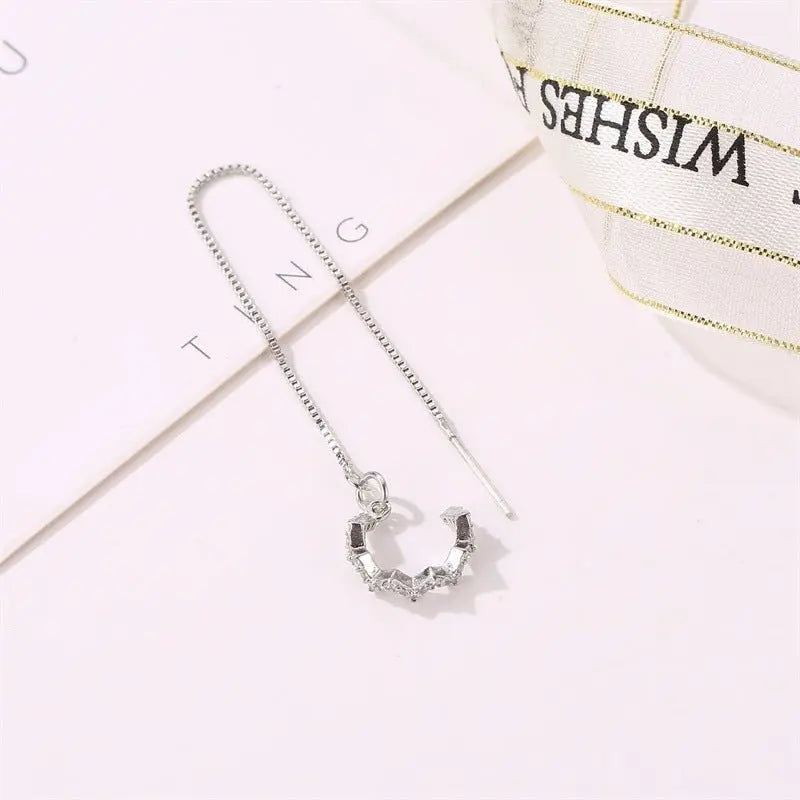 Ear Cuff Zircon Earring - Stylish Ear Line Jewelry-Jewearrings