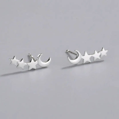 Ear Studs Star And Moon Ear Cuff-Jewearrings