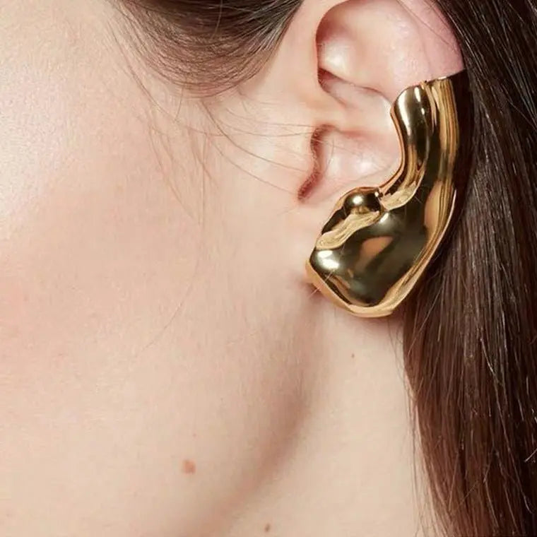 Earlobe Ear Cuff Clip On Earrings-Jewearrings