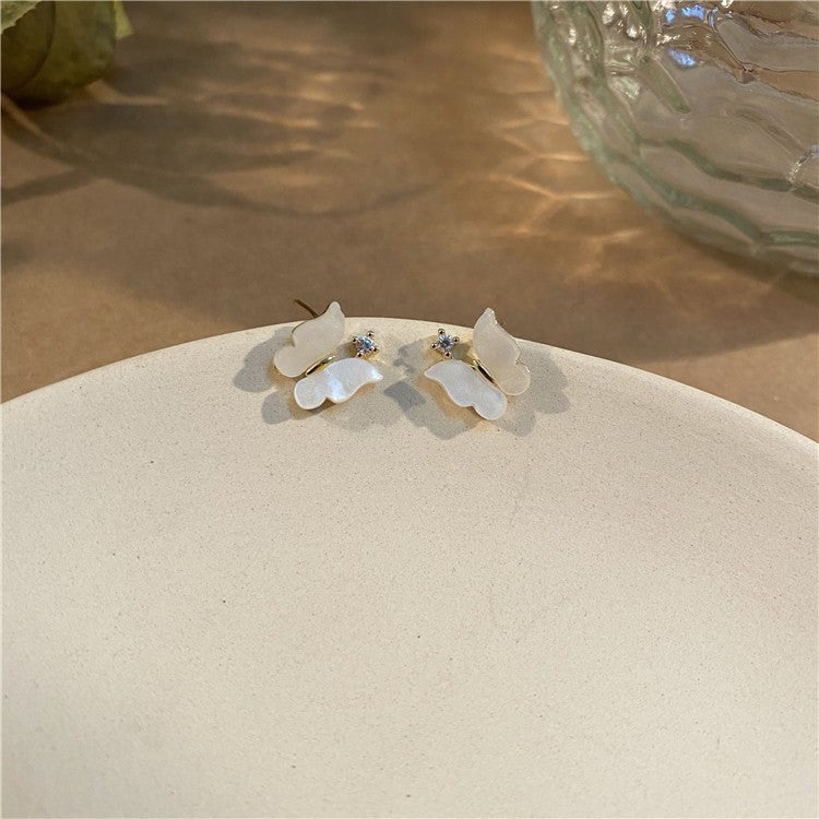 Early Spring New Shell Butterfly Earrings Are Exquisite And Small-Jewearrings