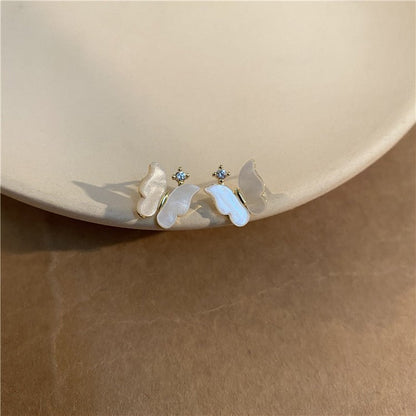 Early Spring New Shell Butterfly Earrings Are Exquisite And Small-Jewearrings