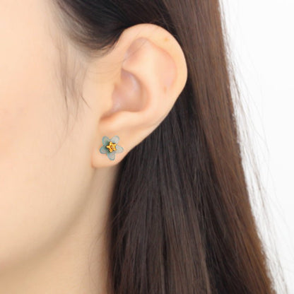 Earrings Blue Flower Women's Accessories-Jewearrings