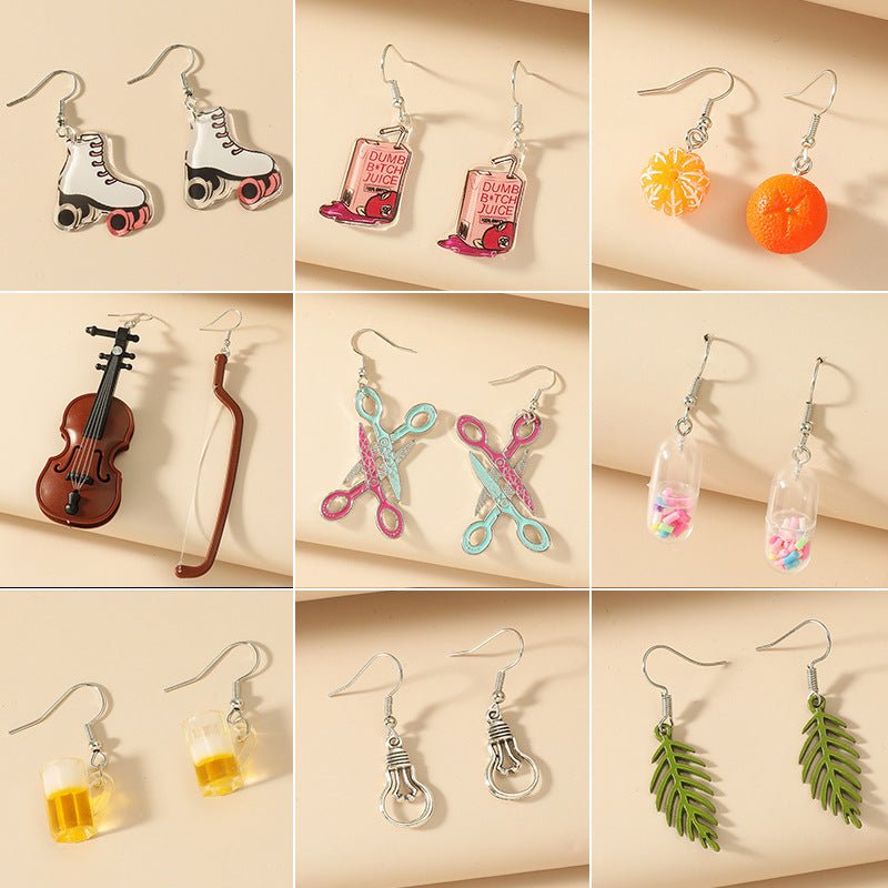 Earrings Creative Trendy Acrylic Personality Niche-Jewearrings