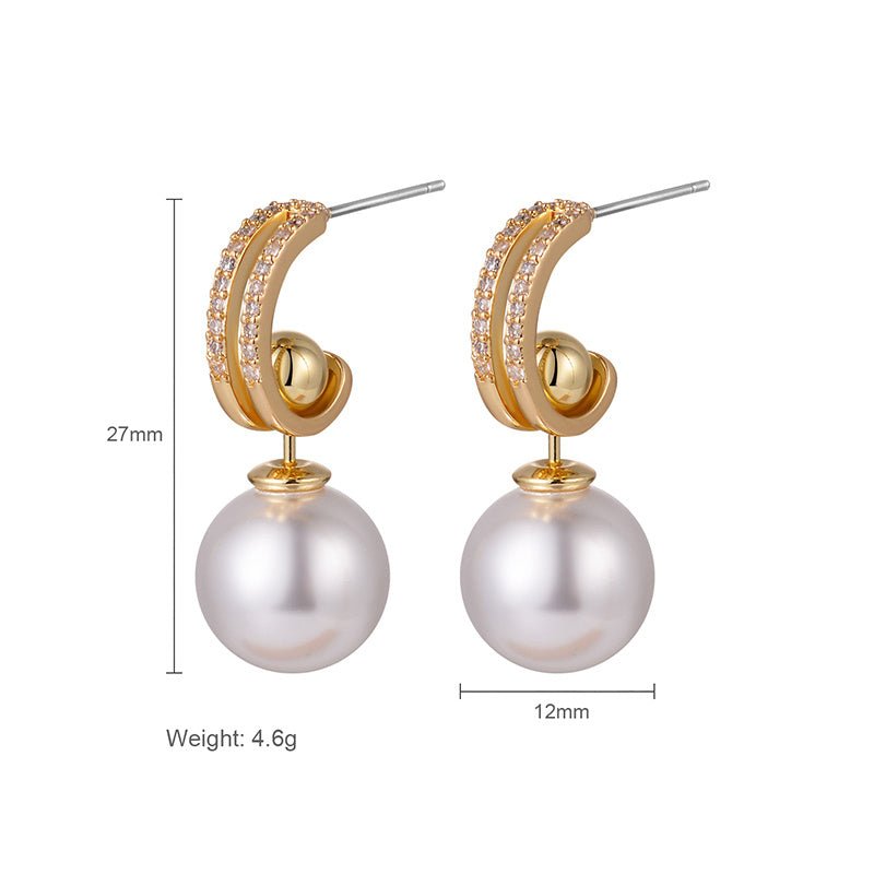 Earrings Frosted Shell Beads Solid Color-Jewearrings