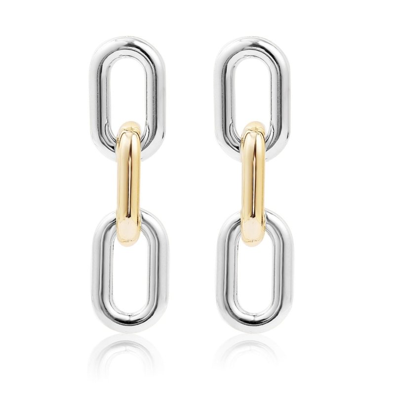 Earrings Gold CCB Long Chain-shaped Ins Fashion Exaggerated Earrings-Jewearrings