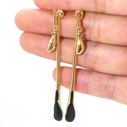 Earrings Ins Style Metal Copper Gold-plated Enamel Earrings-Jewearrings