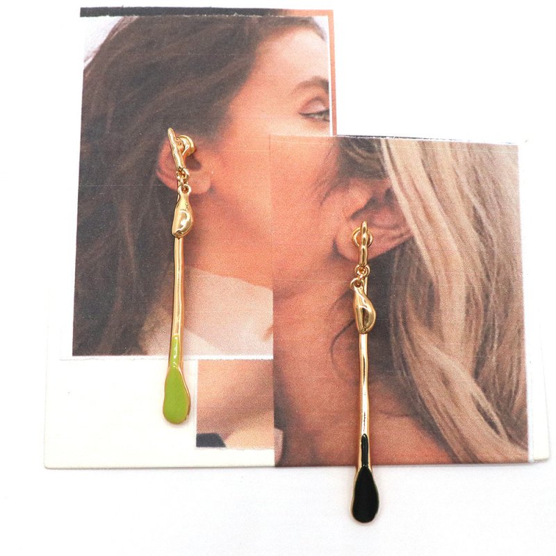 Earrings Ins Style Metal Copper Gold-plated Enamel Earrings-Jewearrings