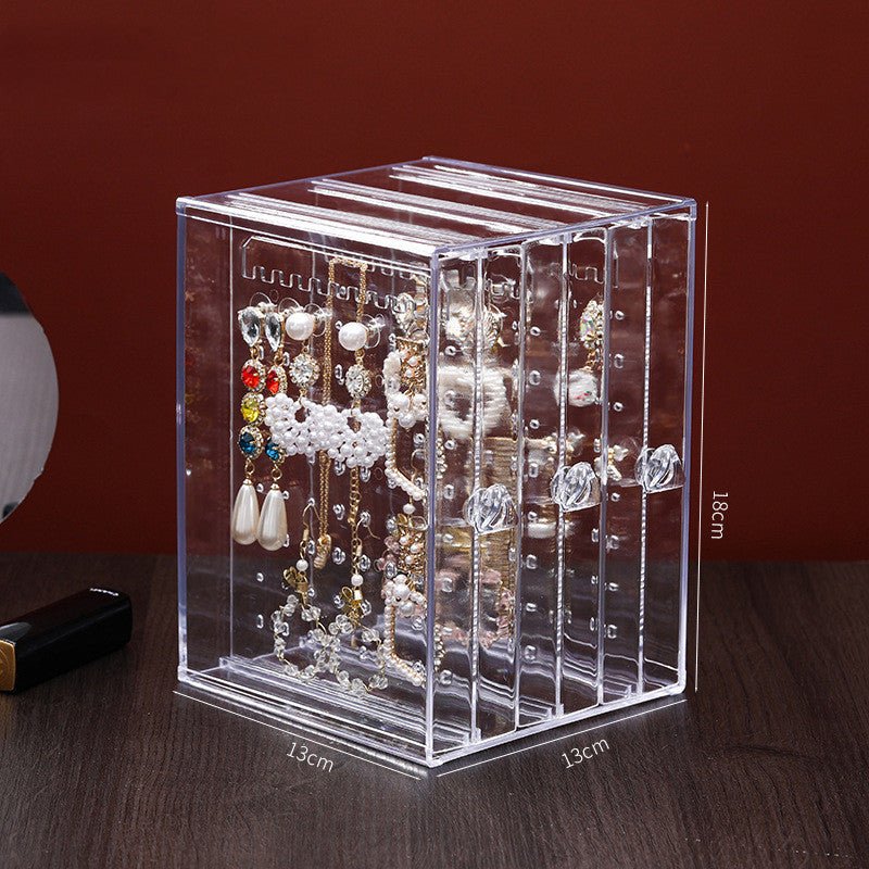 Earrings Organizer Jewelry Necklace Box Acrylic-Jewearrings