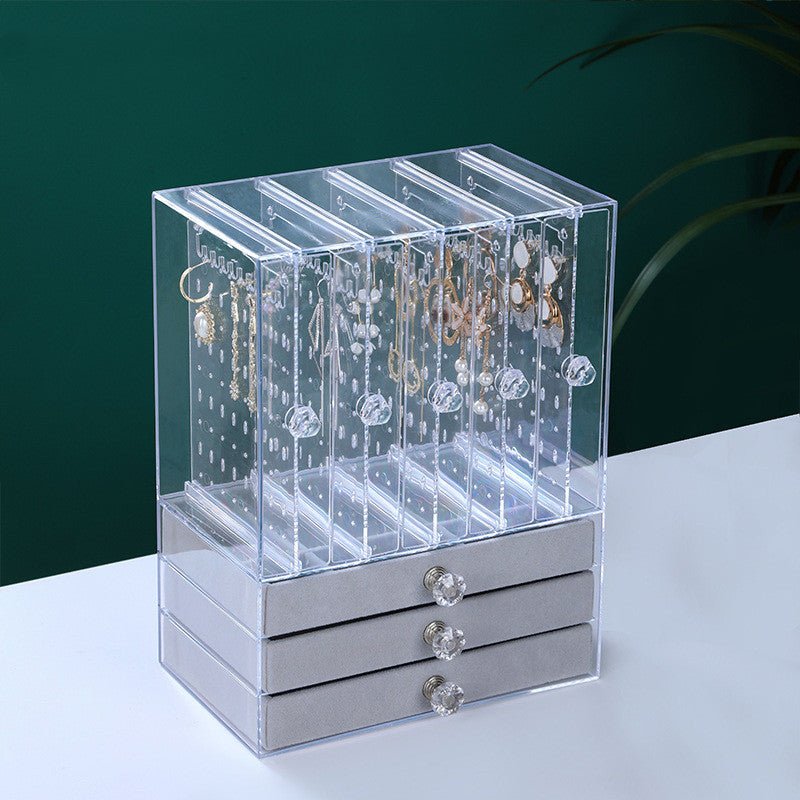 Earrings Organizer Jewelry Necklace Box Acrylic-Jewearrings