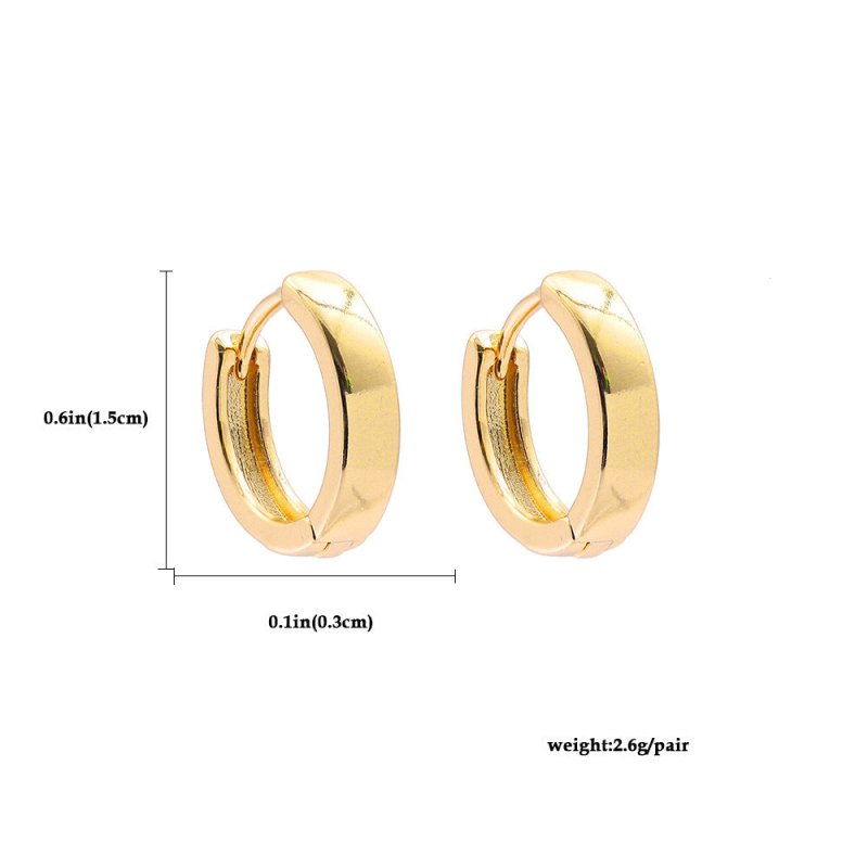 Earrings Temperament Simple Circle Small Hoop-Jewearrings