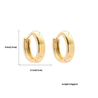 Earrings Temperament Simple Circle Small Hoop-Jewearrings