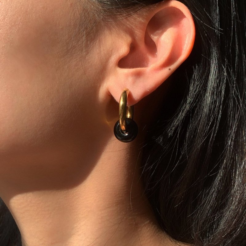 Earrings Wearring By Online Celebrities 18K Gold Plated Stainless Steel Lady-Jewearrings