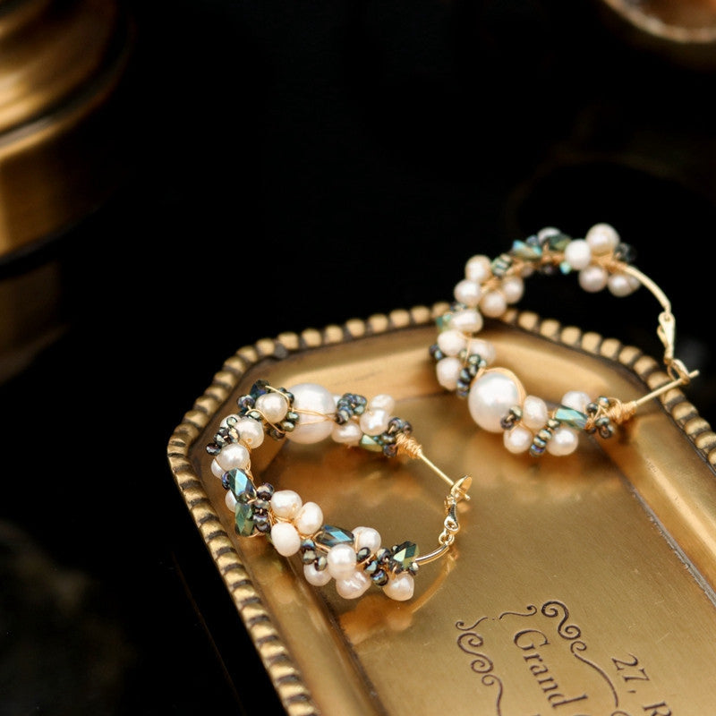 Water Pearl Temperament Girl Earrings-Jewearrings