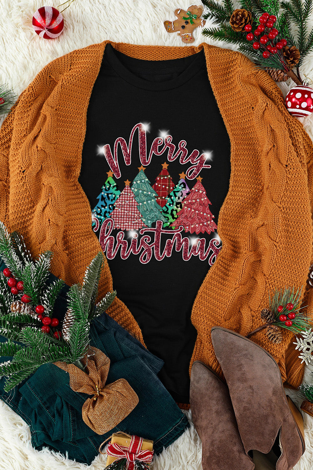 MERRY CHRISTMAS Graphic T-Shirt-Jewearrings