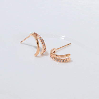 Women's Sterling Silver Earrings New Color Gold Sleeping Free Pick-Jewearrings