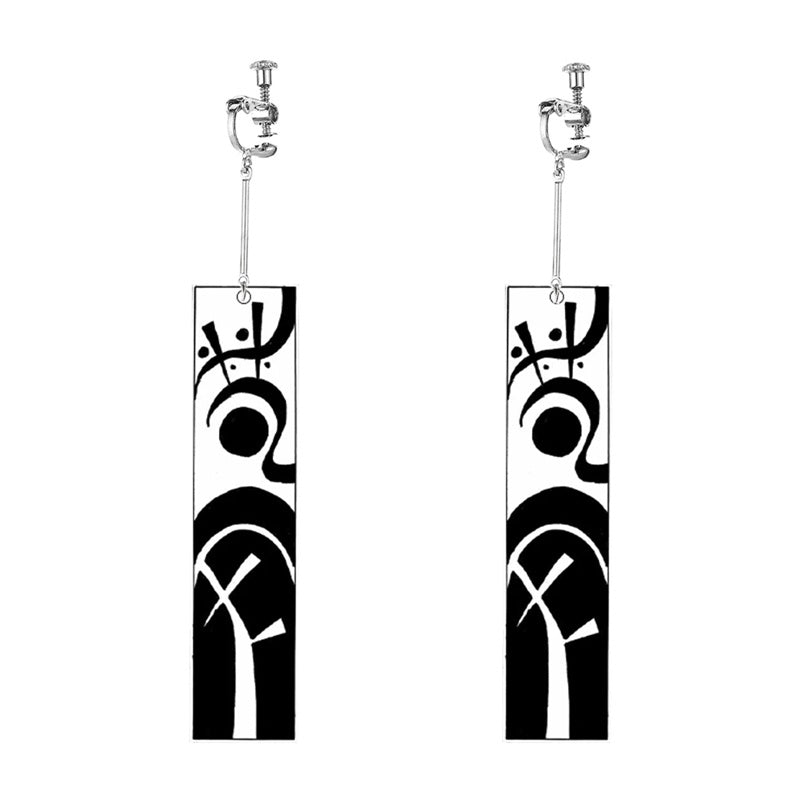 Anime Tokyo Revengers Earrings Jewelry Vintage Tattoo Runes Rectangle Acrylic Pendant Dangle Earrings-Jewearrings