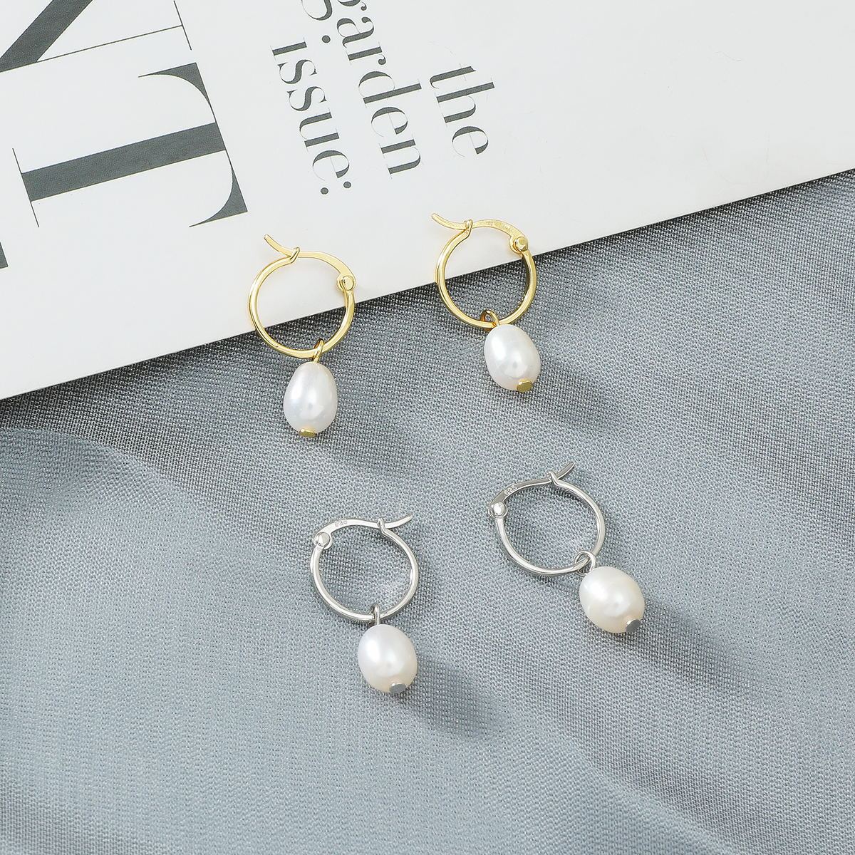 S925 Silver Pearl Earrings For Women Special-interest Design Simple Temperament-Jewearrings