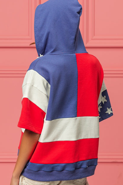 BiBi American Flag Theme Hoodie-Jewearrings