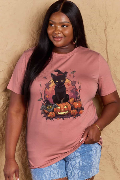 Simply Love Full Size Halloween Theme Graphic T-Shirt-Jewearrings