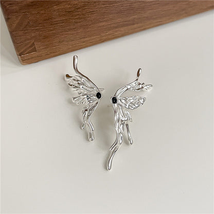 S925 Sterling Silver Biochemical Liquid Butterfly Earrings-Jewearrings