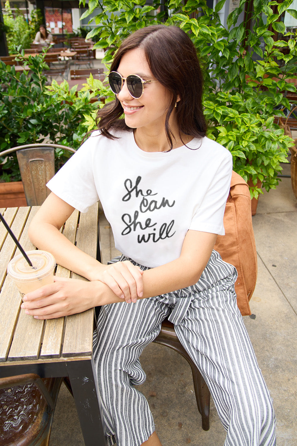 Simply Love Full Size SHE CAN SHE WILL Short Sleeve T-Shirt-Jewearrings