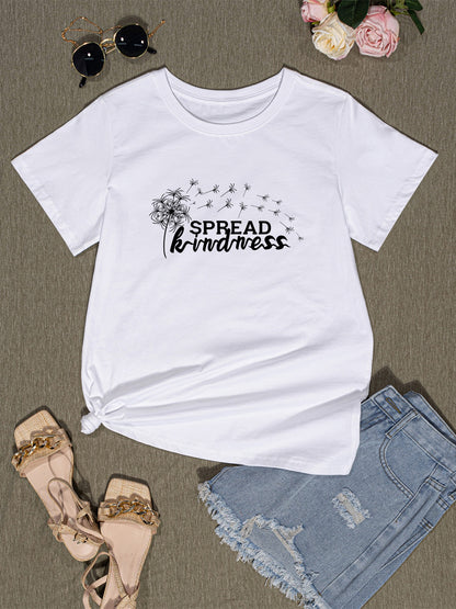 SPREAD KINDNESS Round Neck T-Shirt-Jewearrings