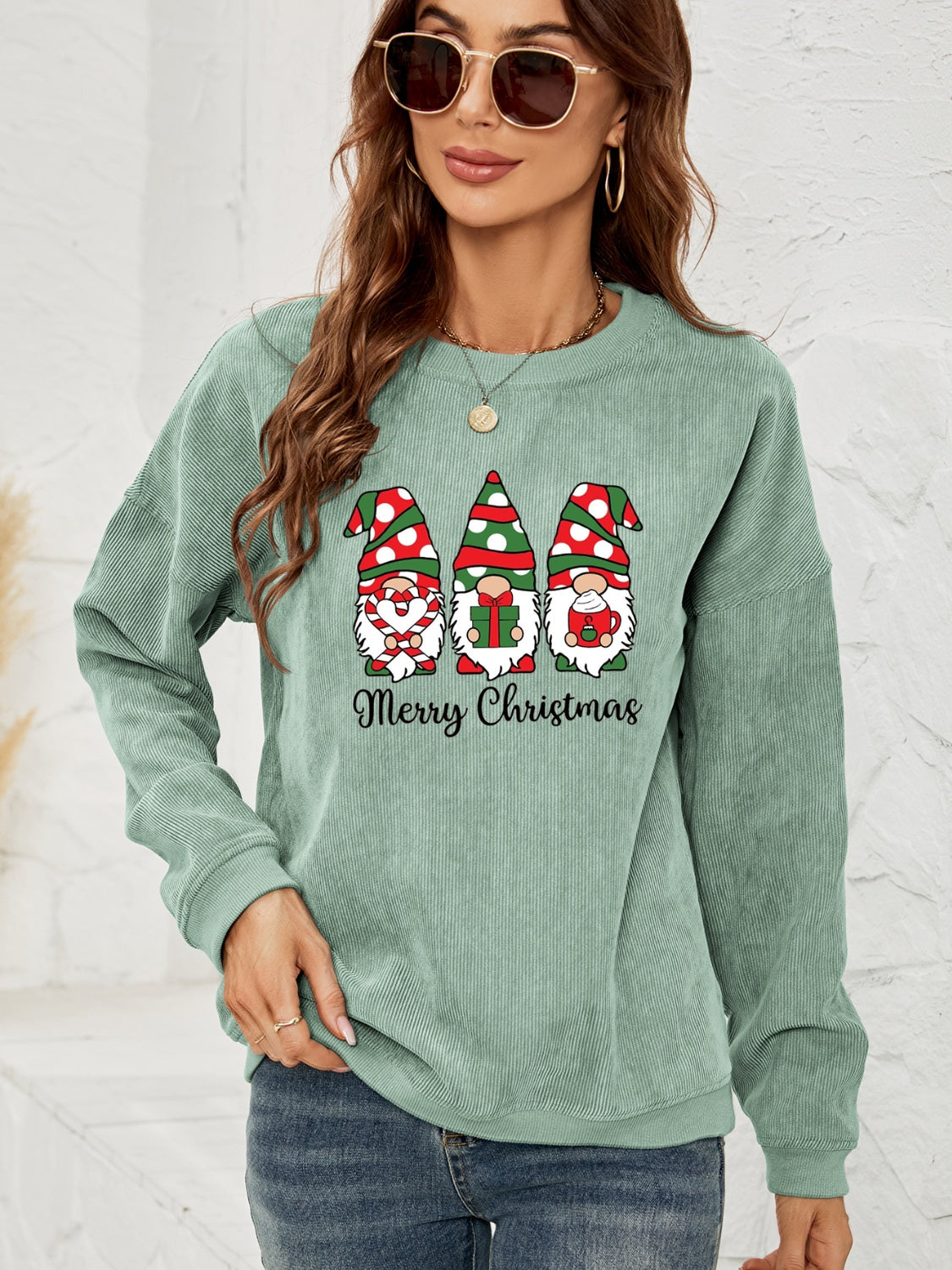 MERRY CHRISTMAS Graphic Sweatshirt-Jewearrings