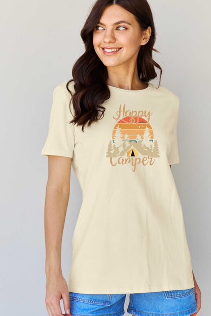 Simply Love Full Size HAPPY CAMPER Graphic T-Shirt-Jewearrings