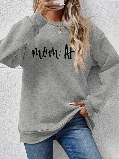 Letter Graphic Dropped Shoulder Sweatshirt-Jewearrings