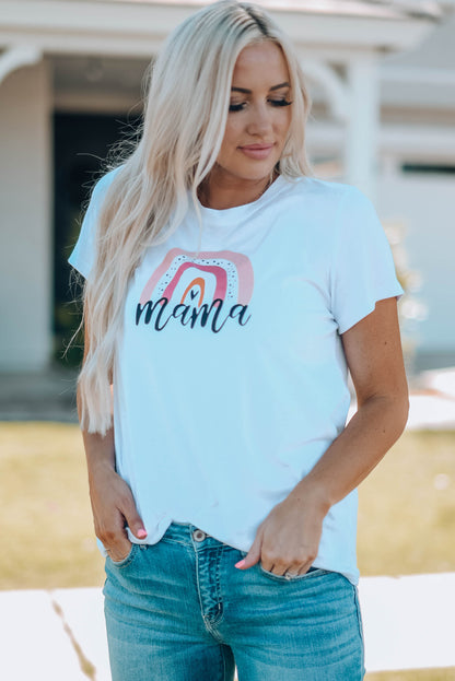 Women Graphic Round Neck Tee Shirt-Jewearrings