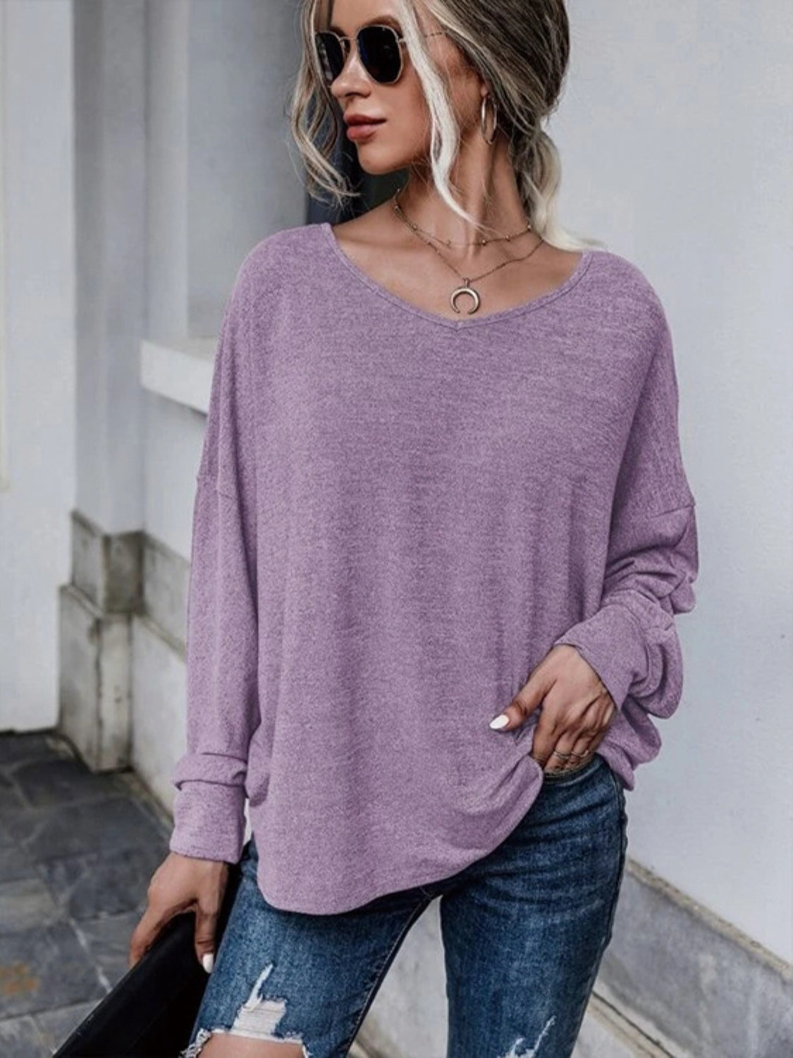 Full Size Round Neck Dropped Shoulder Tied T-Shirt-Jewearrings