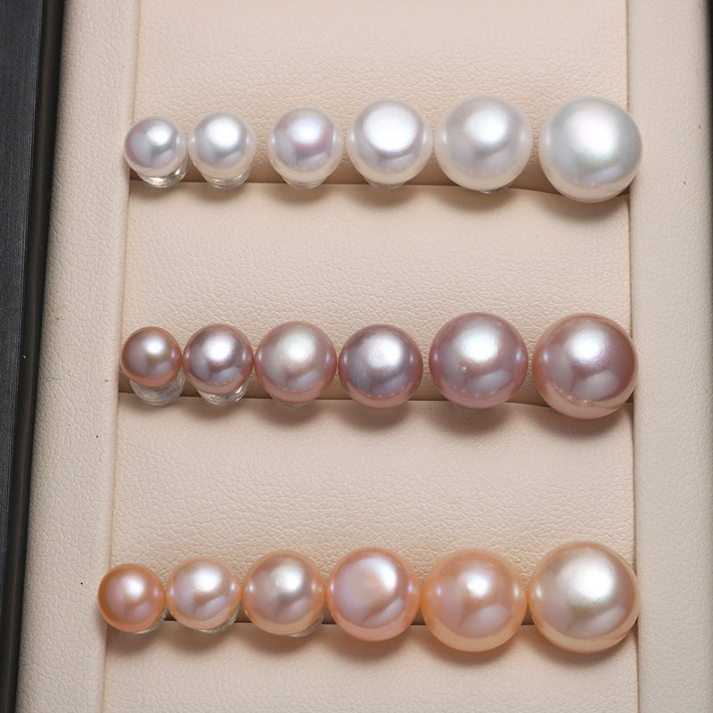 Natural Freshwater Bread Pearl Stud Earrings-Jewearrings