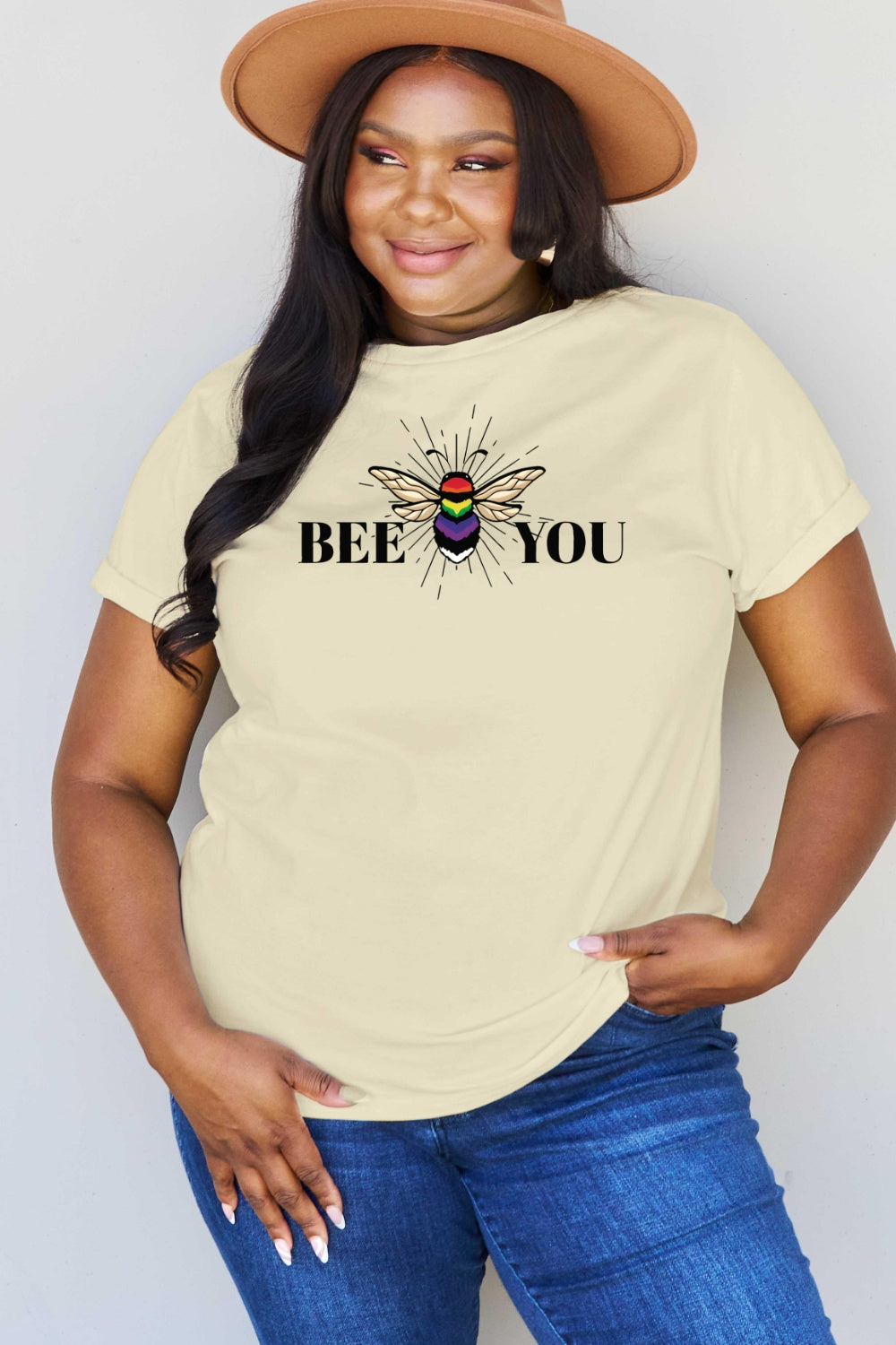 Simply Love Full Size BEE YOU Graphic T-Shirt-Jewearrings