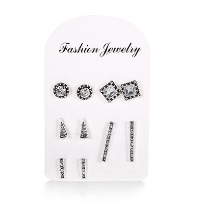 Fashionable And Simple Double Word Stud Earrings Geometry-Jewearrings