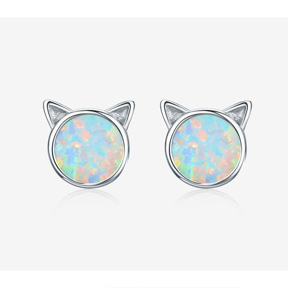 White Gold Plated Cute Animal Earrings-Jewearrings