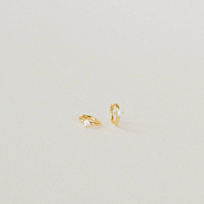 Electroplated Gold Classic Zircon Earrings-Jewearrings