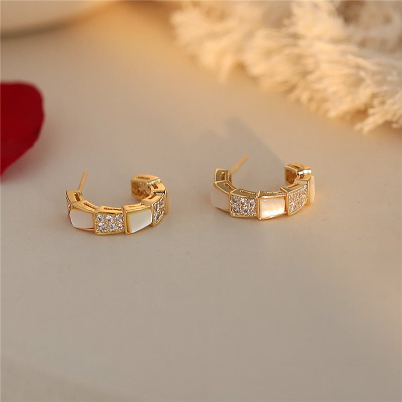 Elegant And Fashionable Metal Shell Earrings-Jewearrings