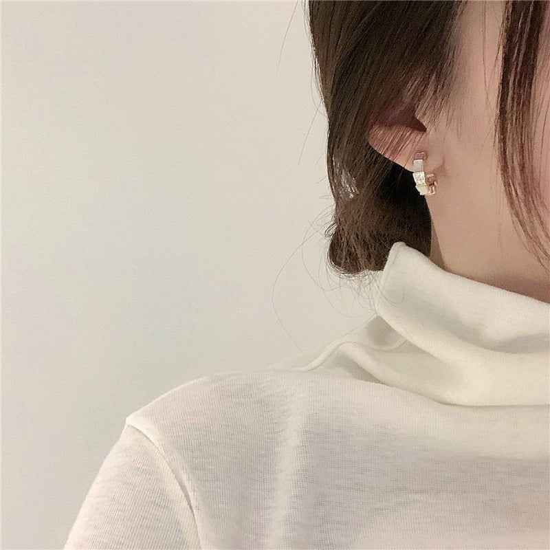 Elegant And Fashionable Metal Shell Earrings-Jewearrings