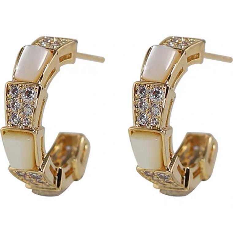 Elegant And Fashionable Metal Shell Earrings-Jewearrings