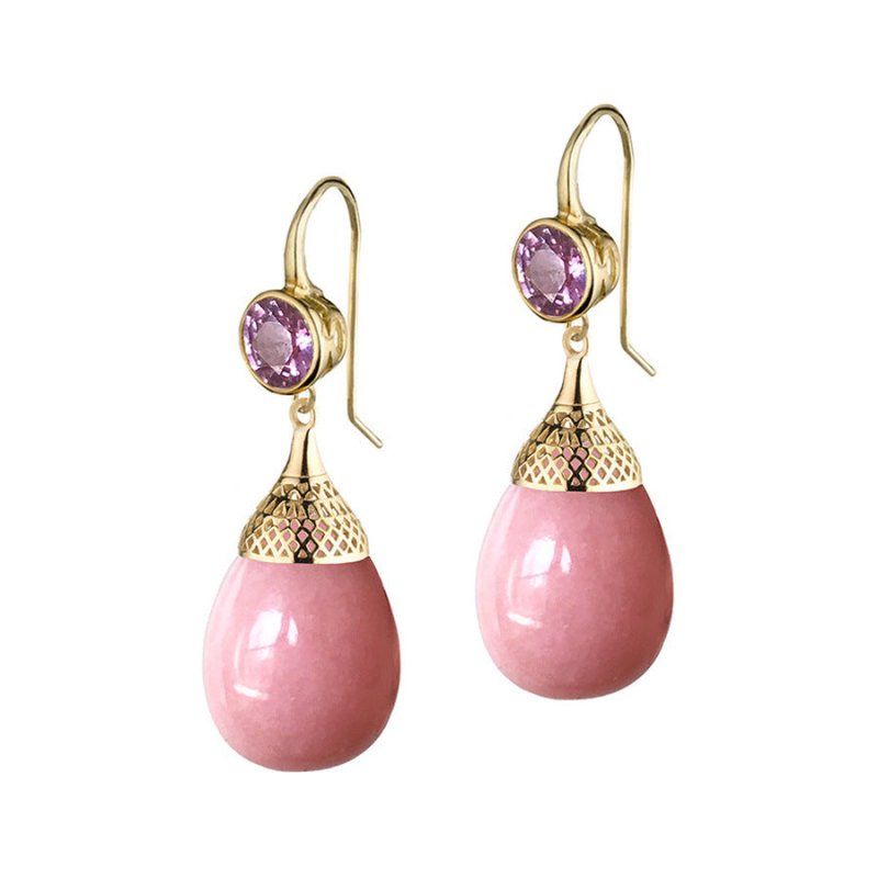 Elegant Drop-shaped Elegant Gold-plated Earrings-Jewearrings