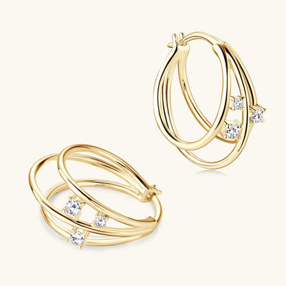 Elegant Girl Diamond Earrings Fashion All-match Ear Rings-Jewearrings