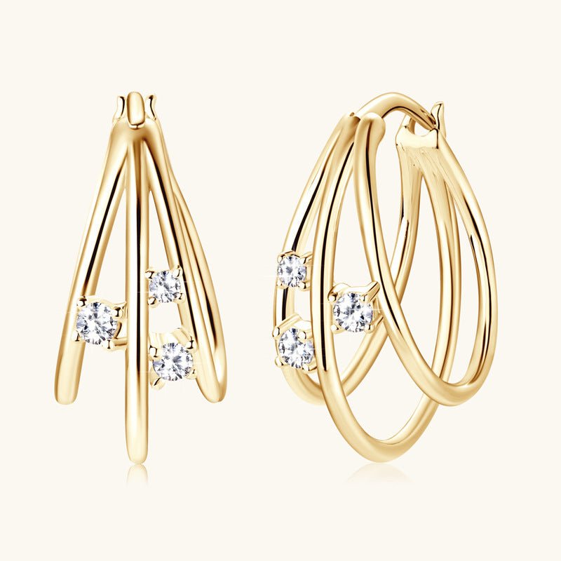 Elegant Girl Diamond Earrings Fashion All-match Ear Rings-Jewearrings