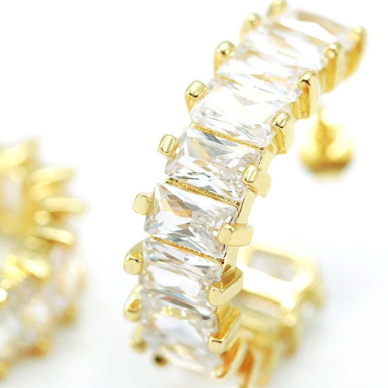 Elegant Graceful 18K Gold Plated Zircon Earrings-Jewearrings