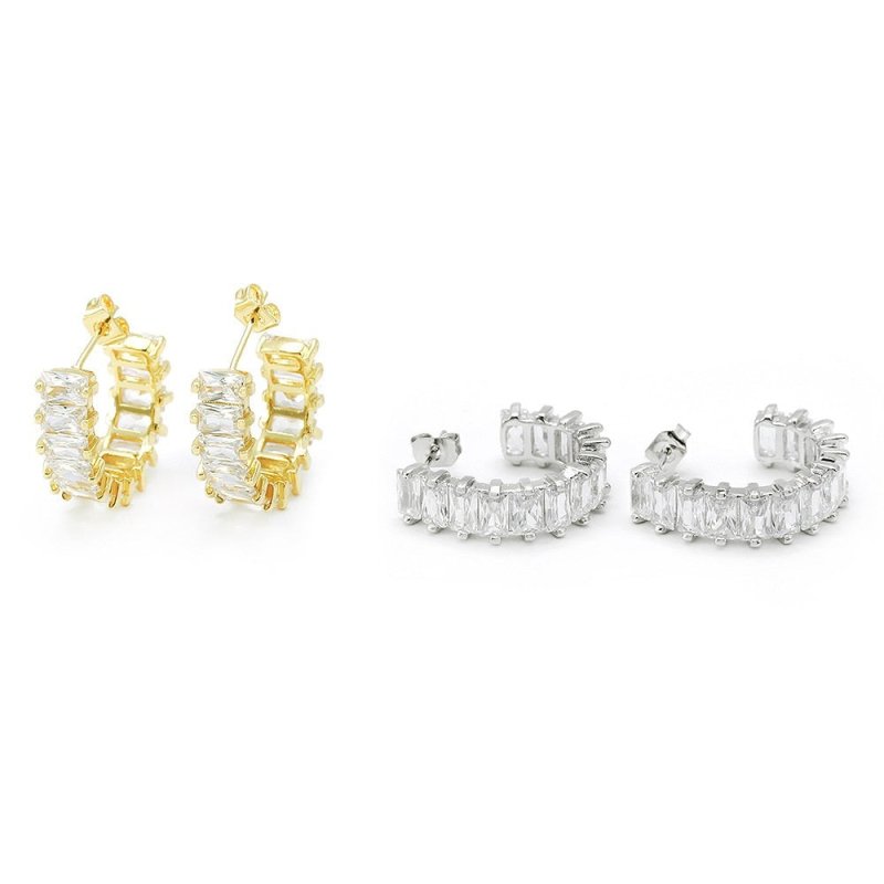 Elegant Graceful 18K Gold Plated Zircon Earrings-Jewearrings