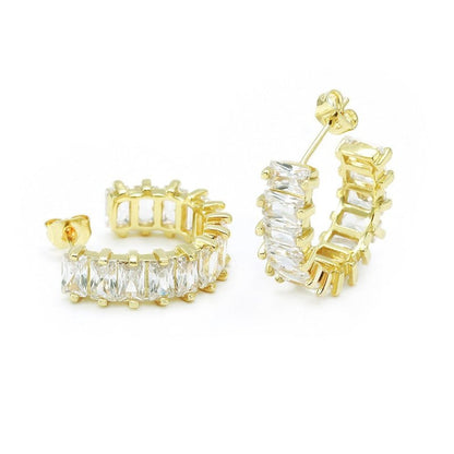 Elegant Graceful 18K Gold Plated Zircon Earrings-Jewearrings