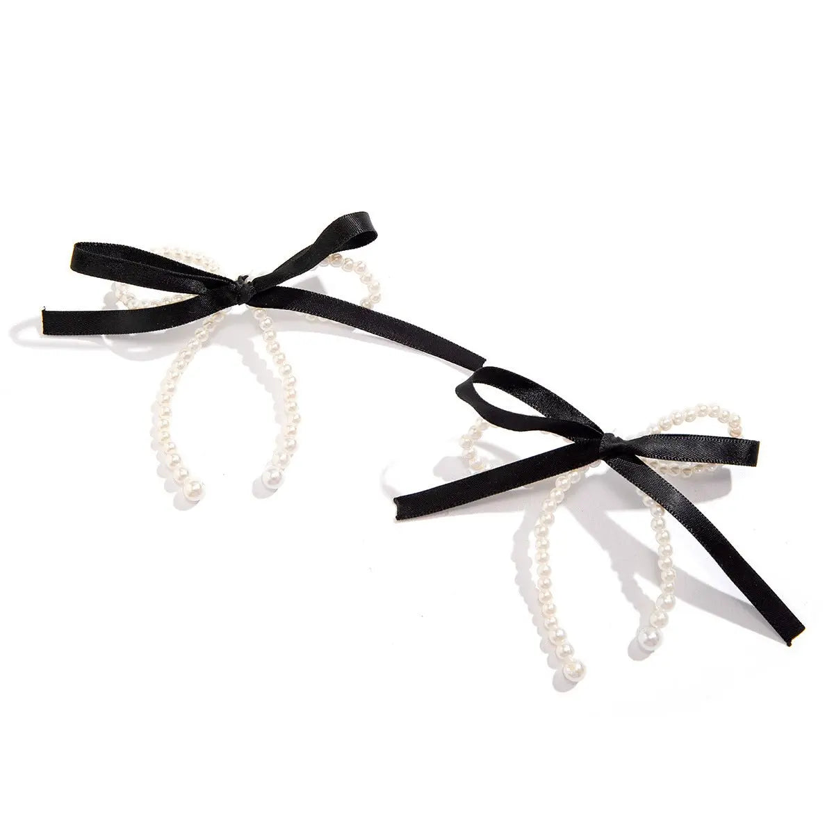 Elegant Pearl Bow Earrings-Jewearrings