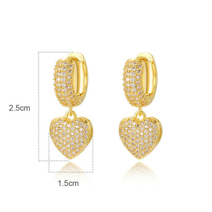 Elegant Simple And Fashionable Copper-plated Gold Earrings-Jewearrings