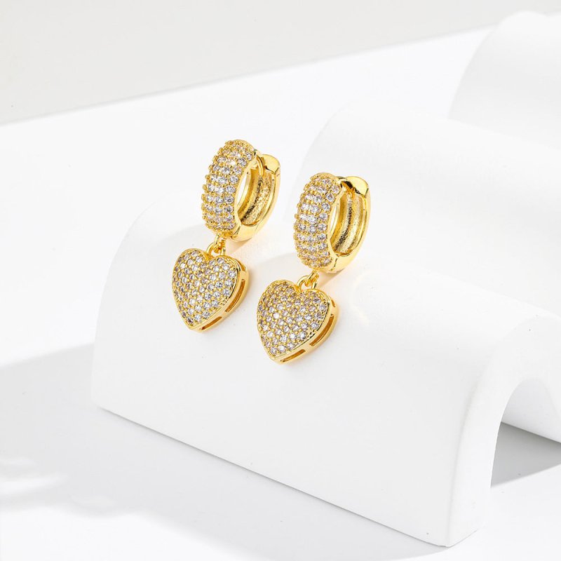 Elegant Simple And Fashionable Copper-plated Gold Earrings-Jewearrings