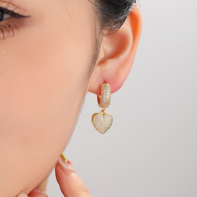 Elegant Simple And Fashionable Copper-plated Gold Earrings-Jewearrings