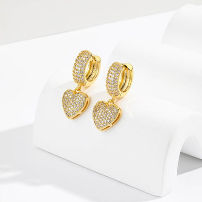 Elegant Simple And Fashionable Copper-plated Gold Earrings-Jewearrings